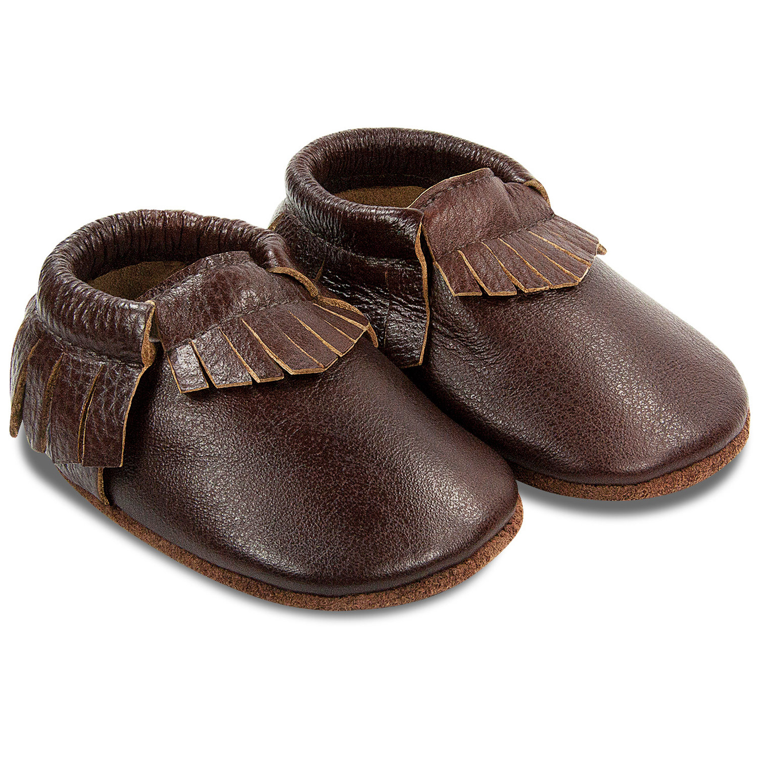 Mini Moccs en cuir souple Modèle Chocolat