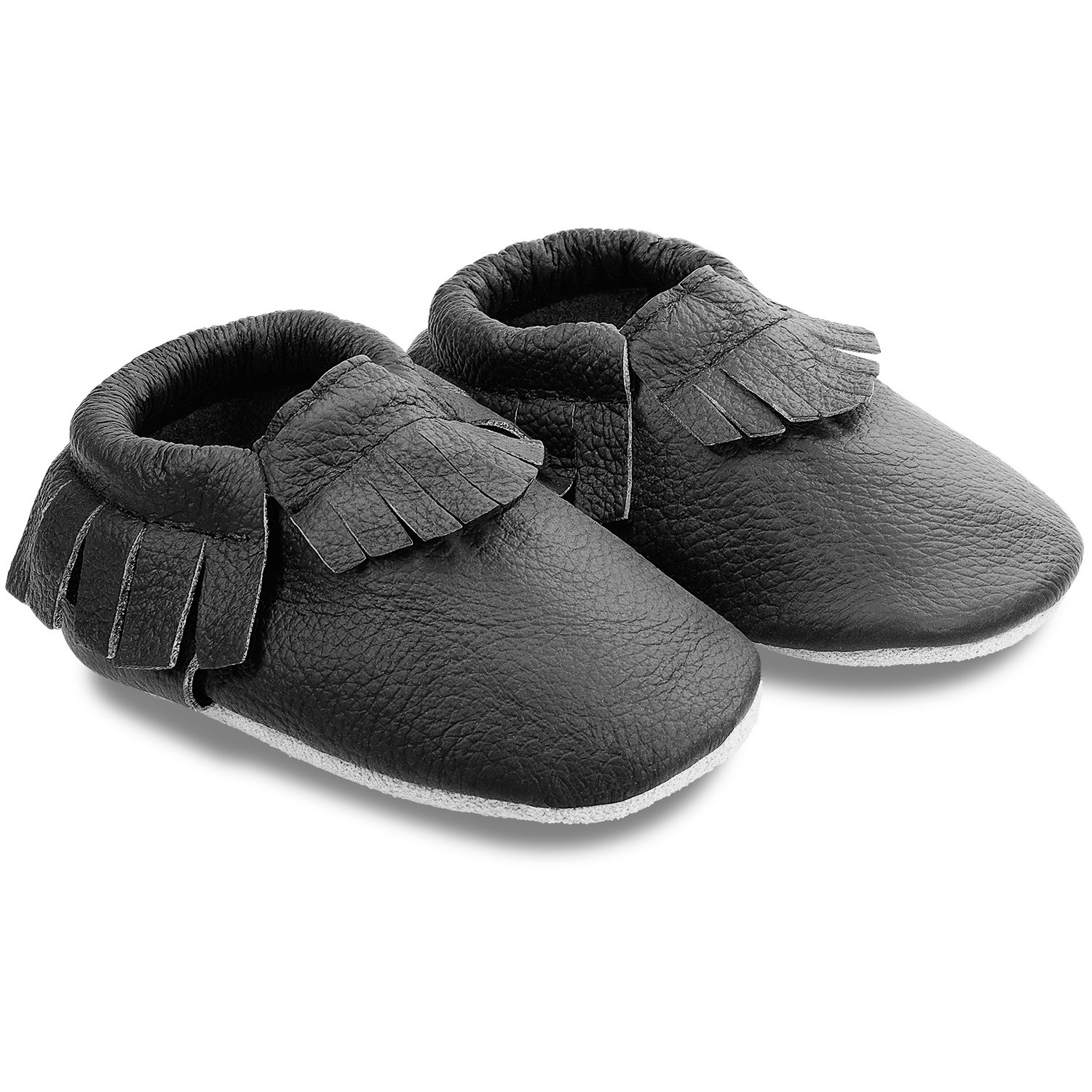 Mini Moccs en cuir souple Modèle Noir