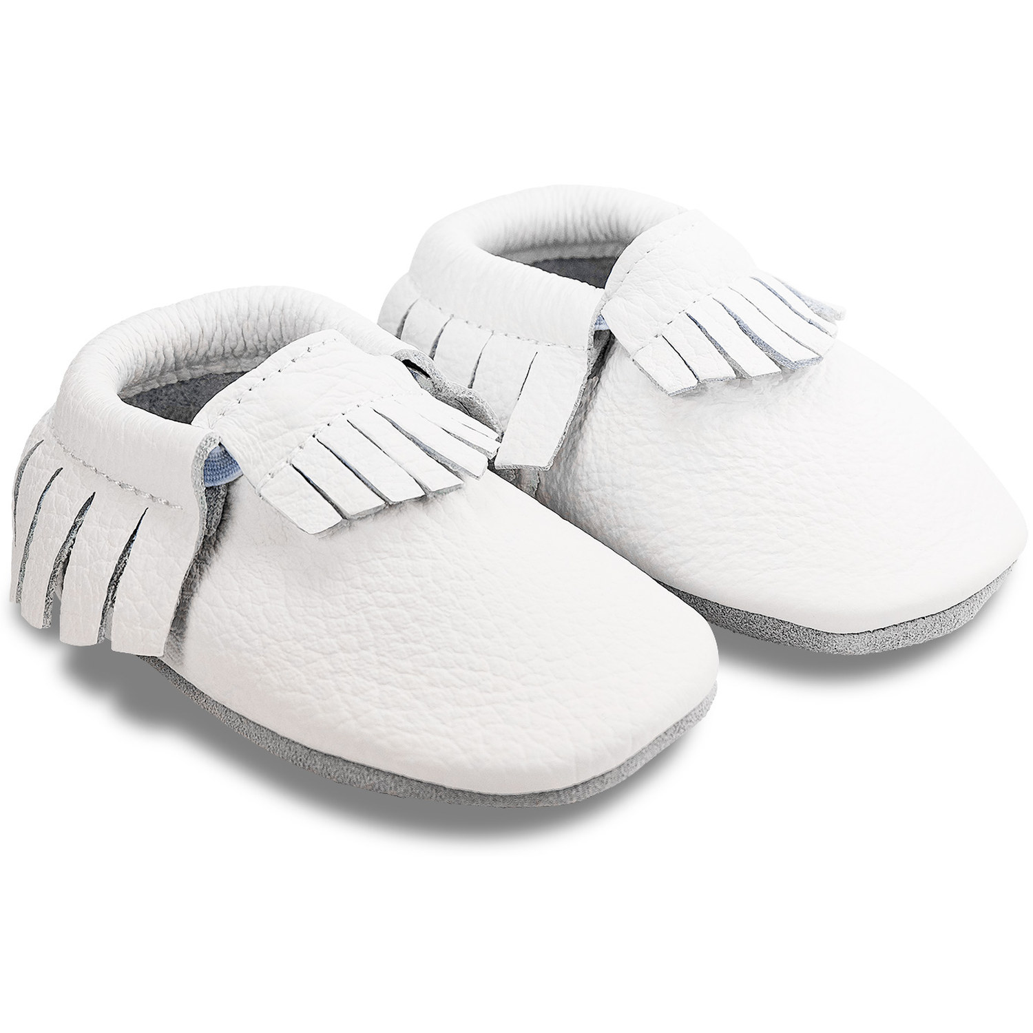 Mini Moccs en cuir souple Modèle Blanc