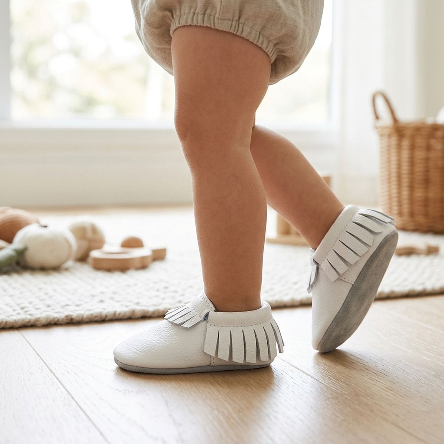 chaussons-bebe-cuir-souple-a-franges-blanc-portee-bebe-5