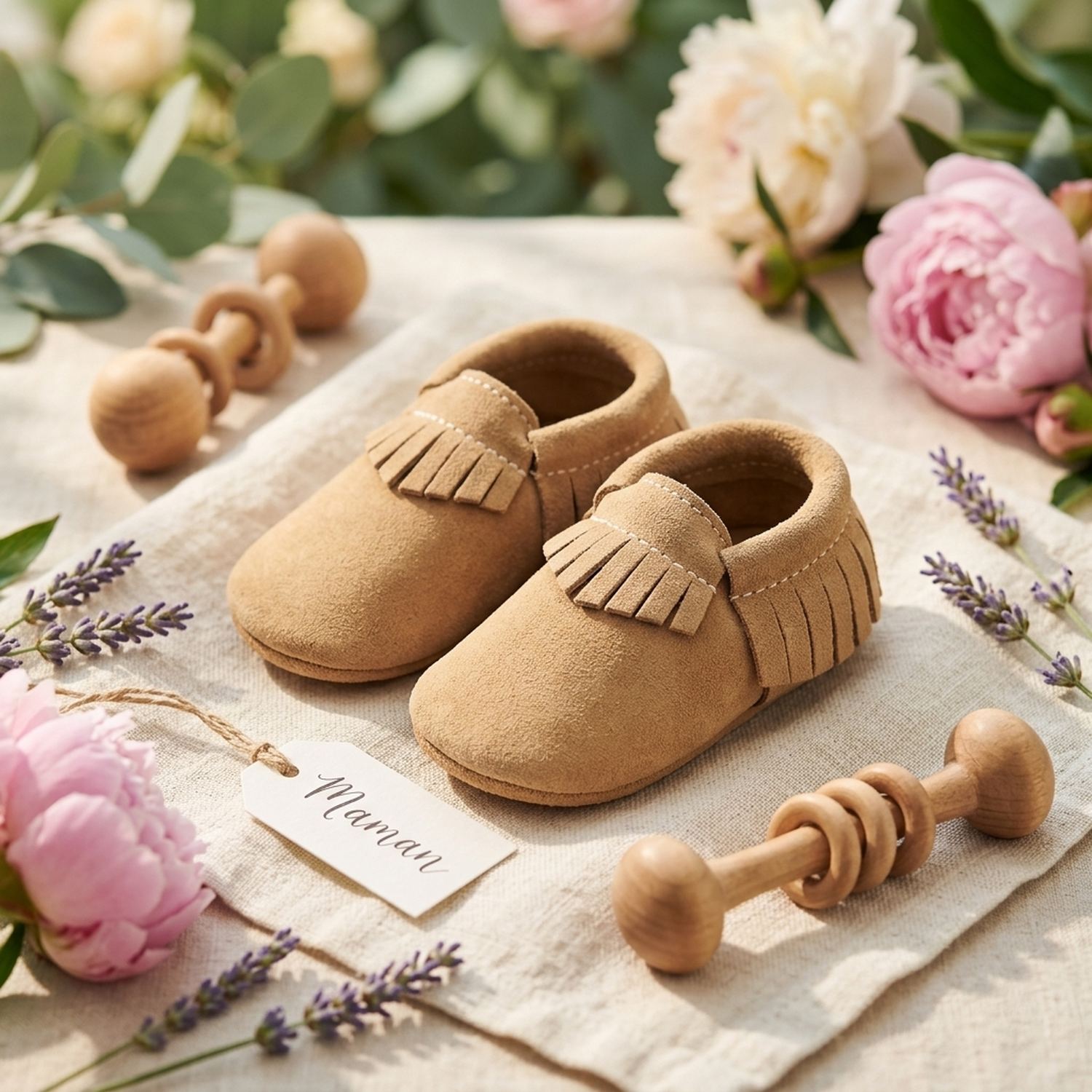 chaussons-bebe-cuir-souple-a-franges-nubuck-camel-mise-en-scene-fete-des-meres-6