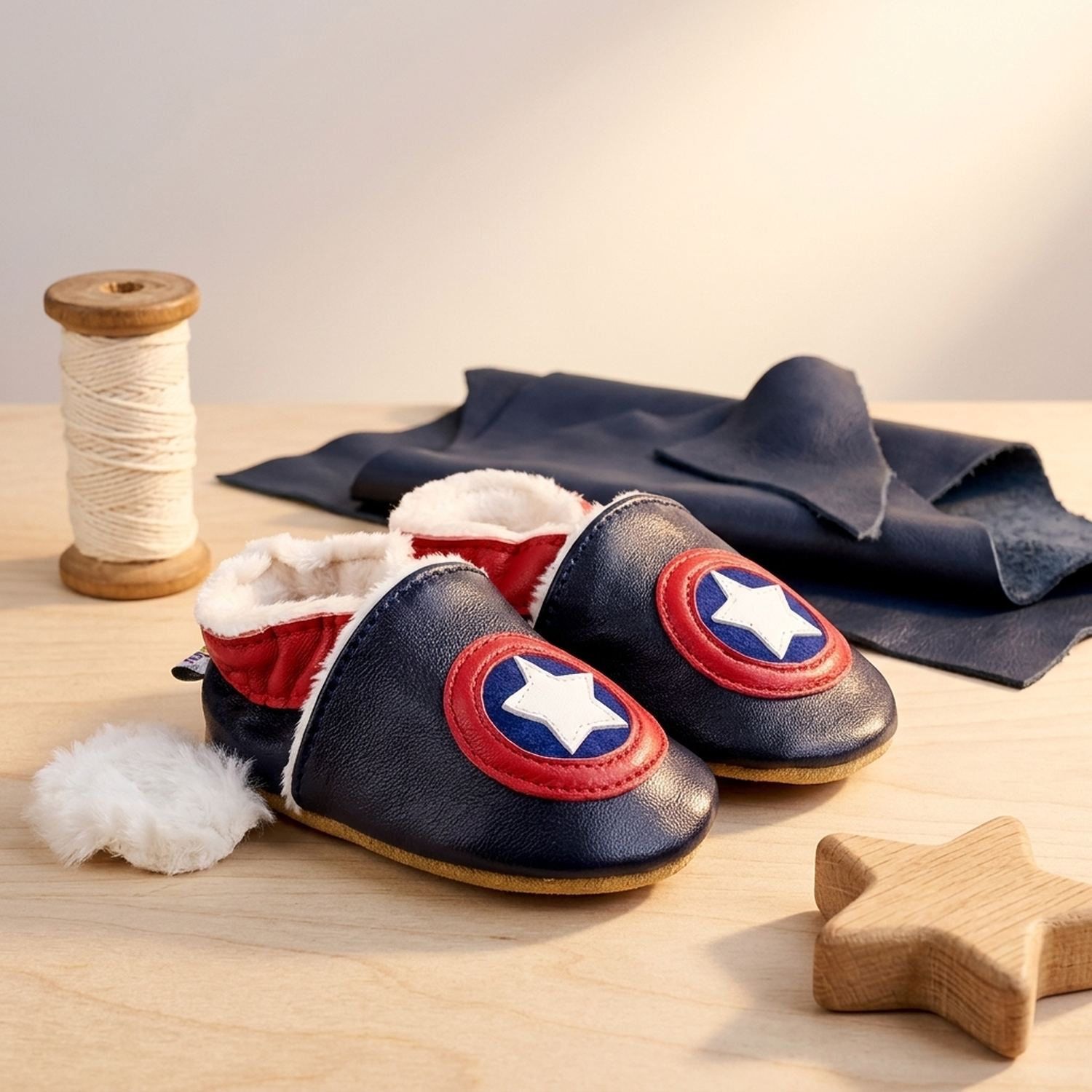 chaussons-bebe-cuir-souple-fourres-capitaine-usa-mise-en-scene-atelier-3