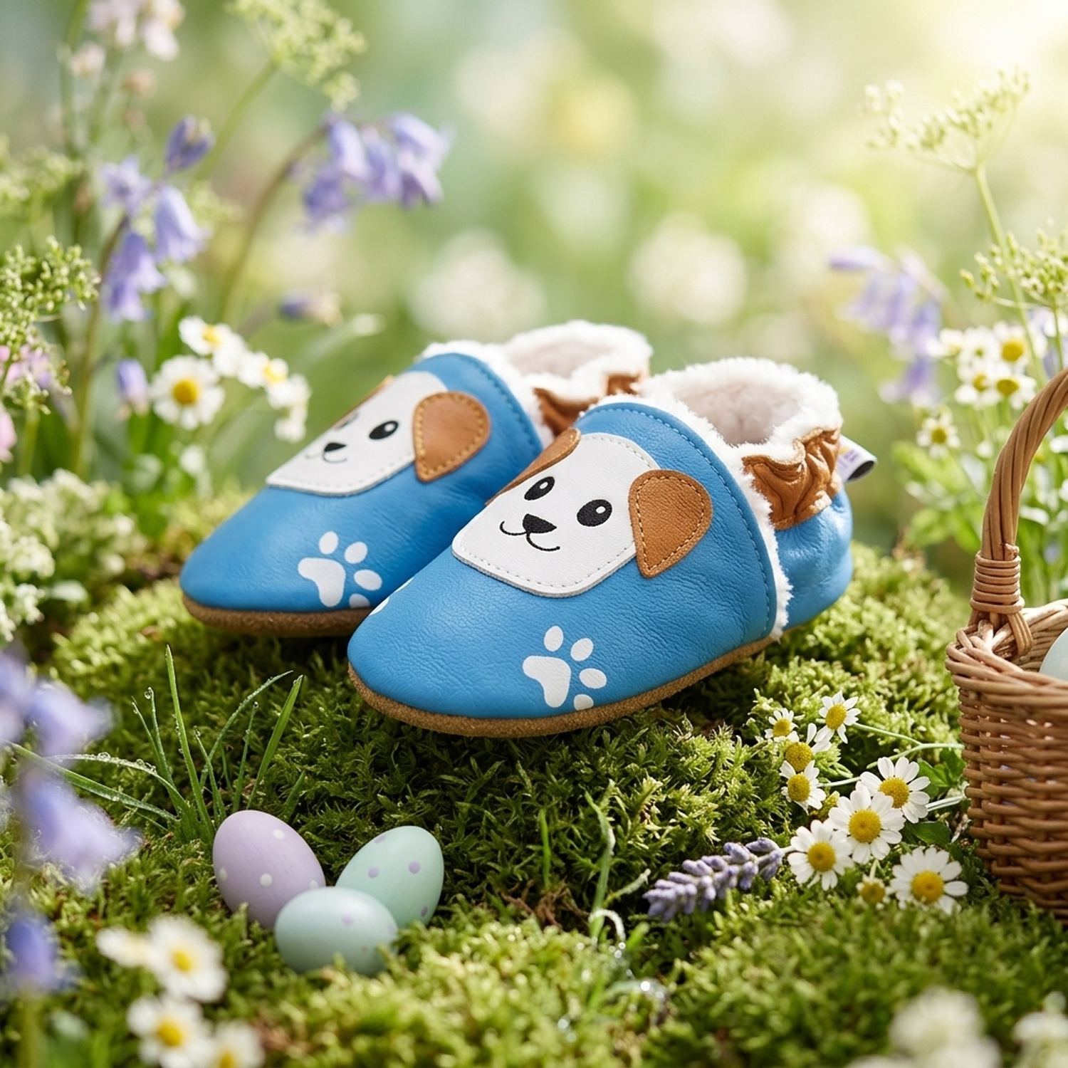 chaussons-bebe-cuir-souple-fourres-aladin-le-chien-mise-en-scene-paques-6