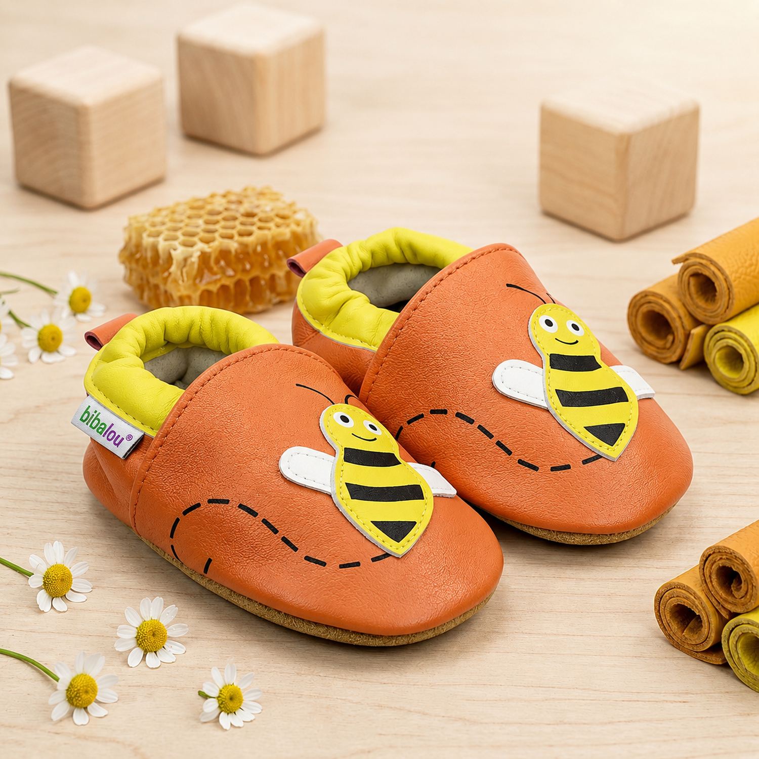 chaussons-bebe-cuir-souple-mireille-l-abeille-mise-en-scene-ruche-6