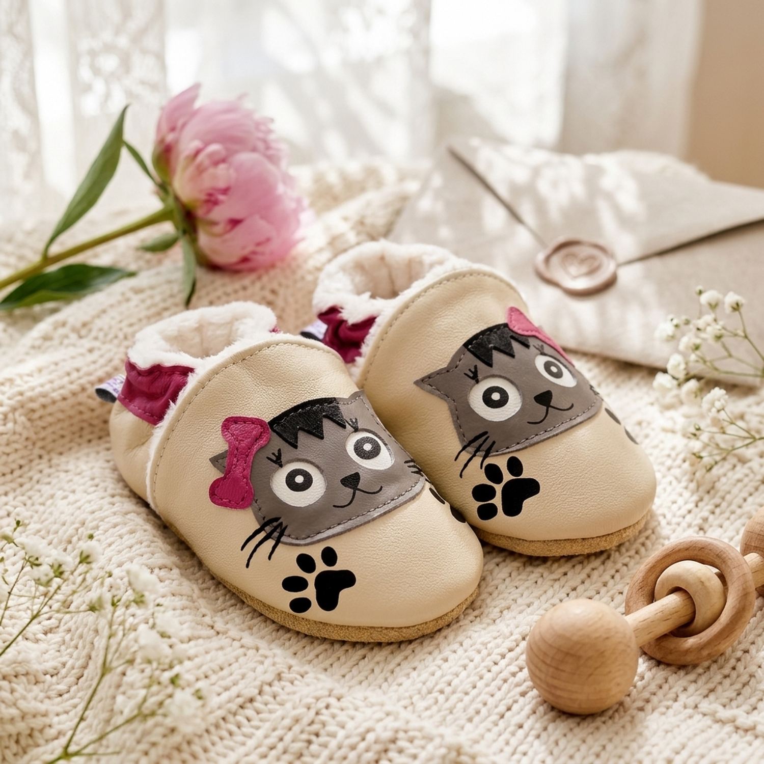 chaussons-bebe-cuir-souple-fourres-agathe-la-chatte-mise-en-scene-fleurs-3