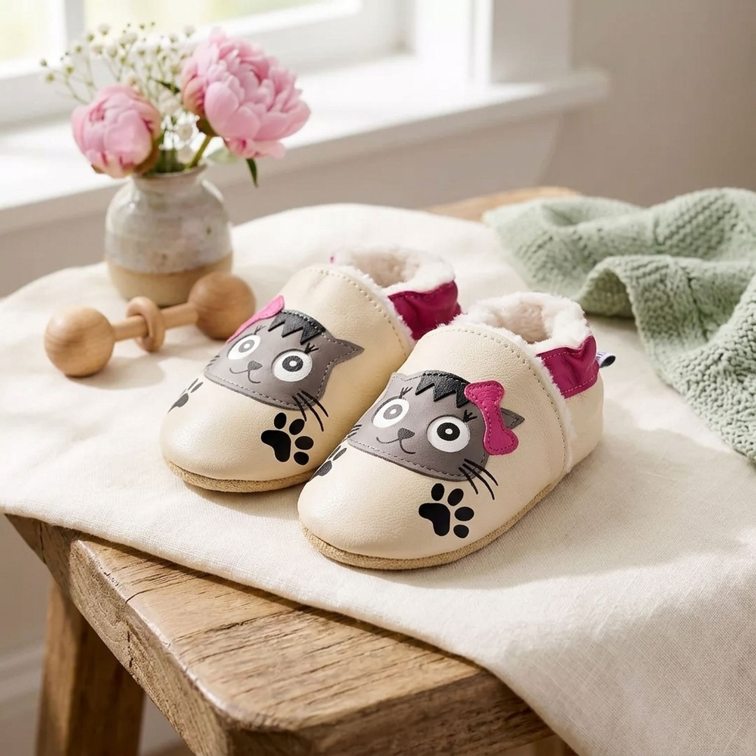 chaussons-bebe-cuir-souple-fourres-agathe-la-chatte-mise-en-scene-fleurs-5