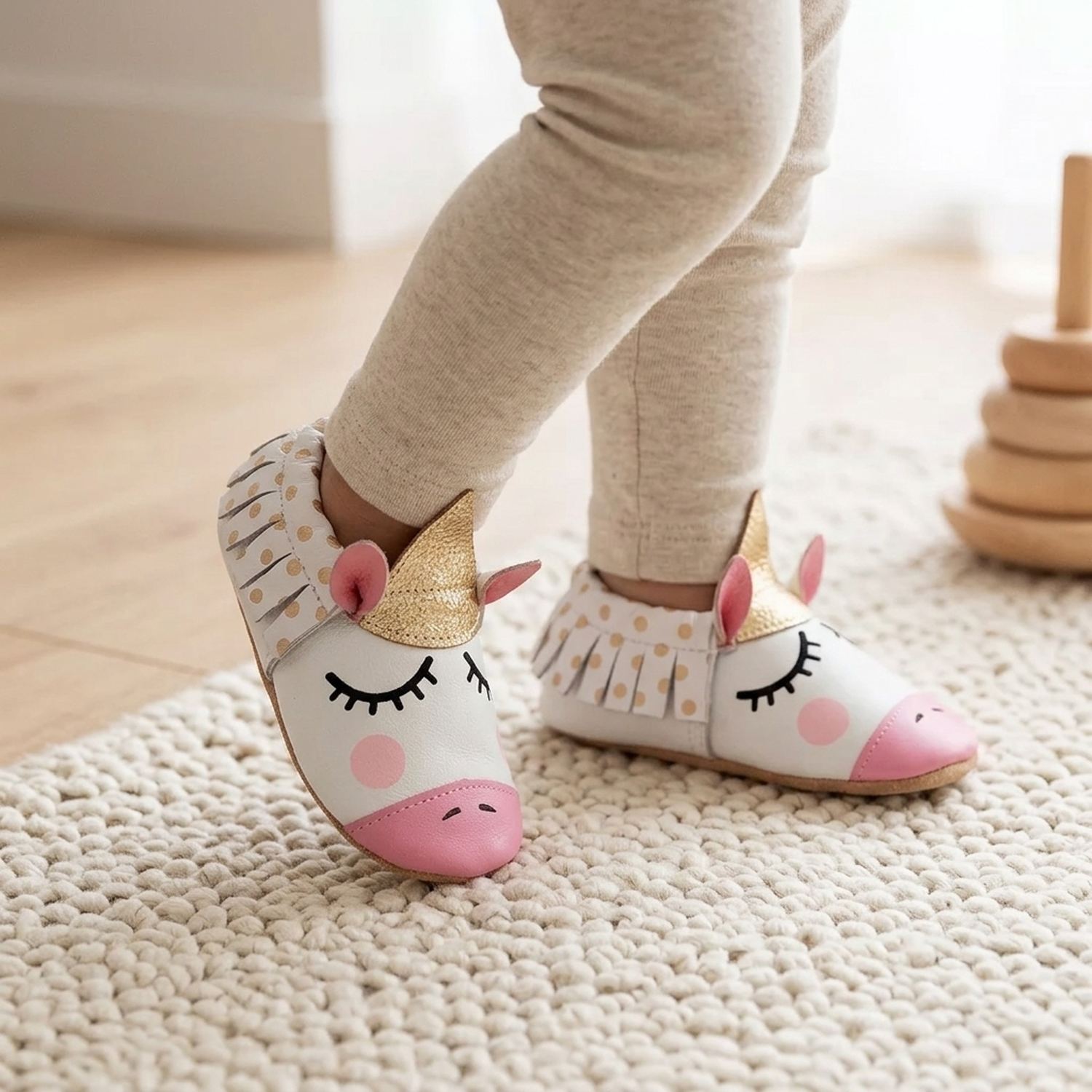 chaussons-bebe-cuir-souple-fourres-princesse-licorne-portee-bebe-2