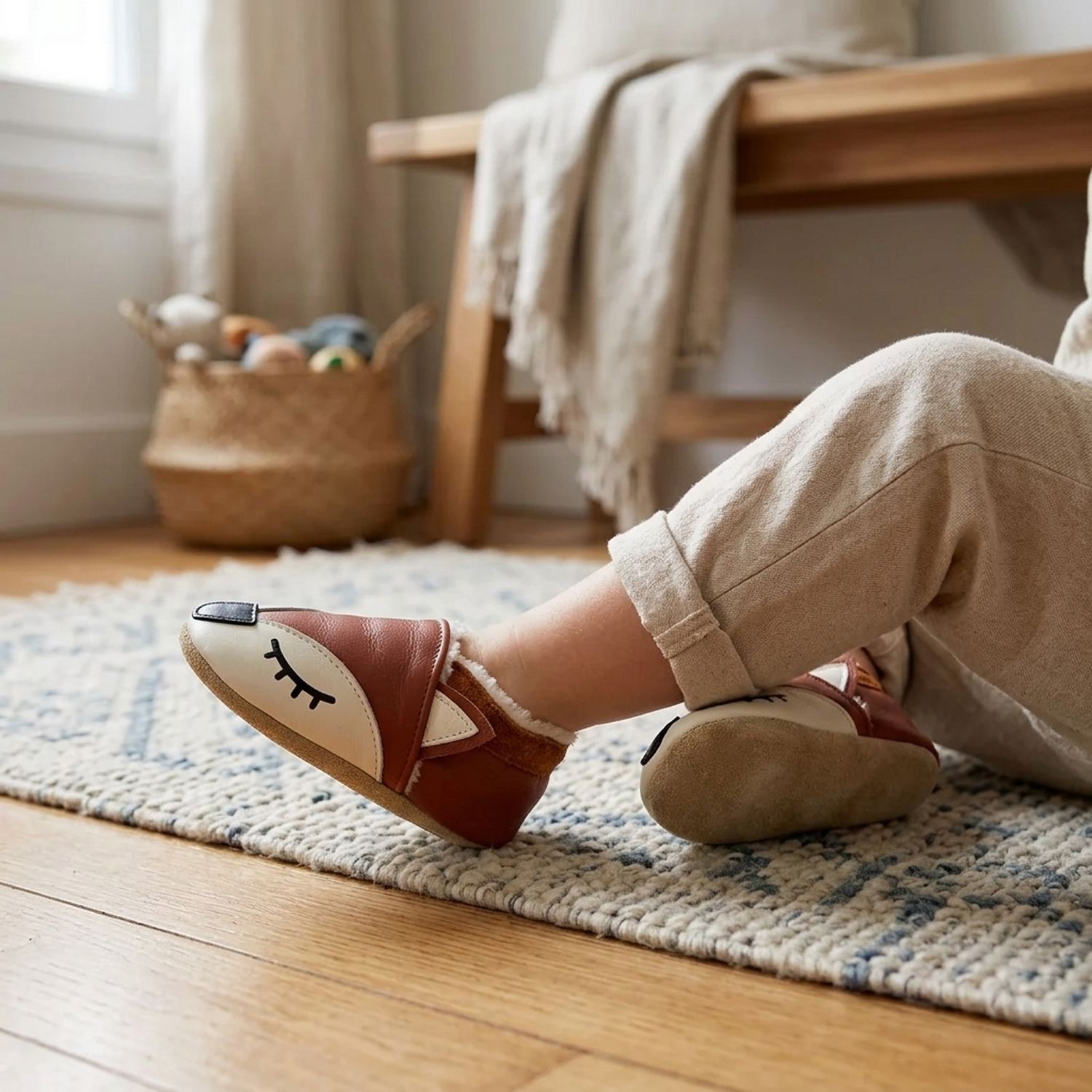chaussons-bebe-cuir-souple-fourres-gaspard-le-renard-portee-bebe-4