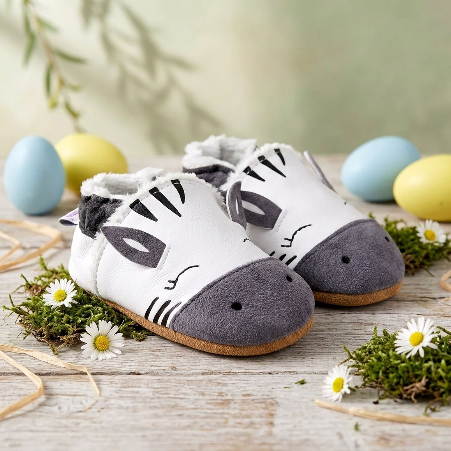 chaussons-bebe-cuir-souple-fourres-eugene-le-zebre-mise-en-scene-paques-5