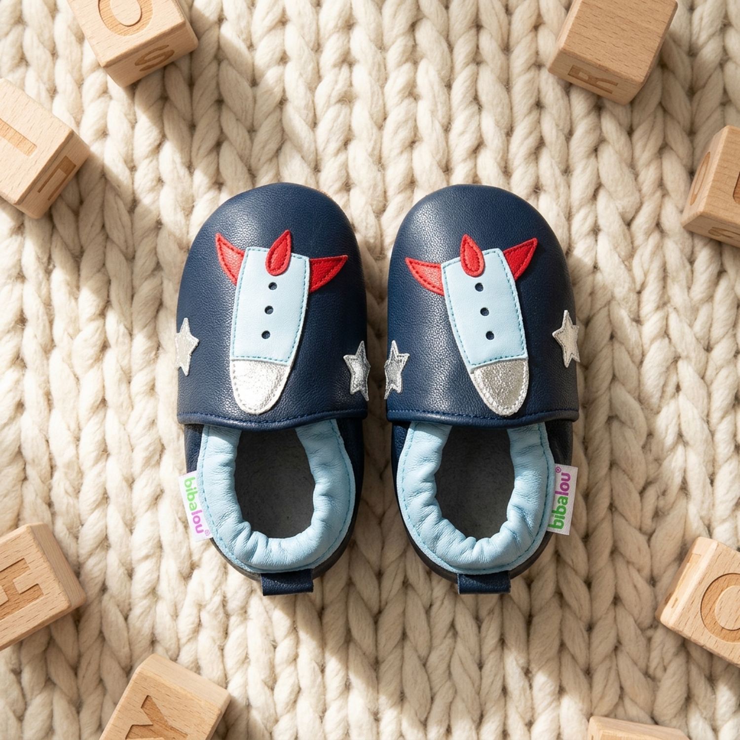 chaussons-bebe-cuir-souple-fusee-spatiale-vue-dessus-2