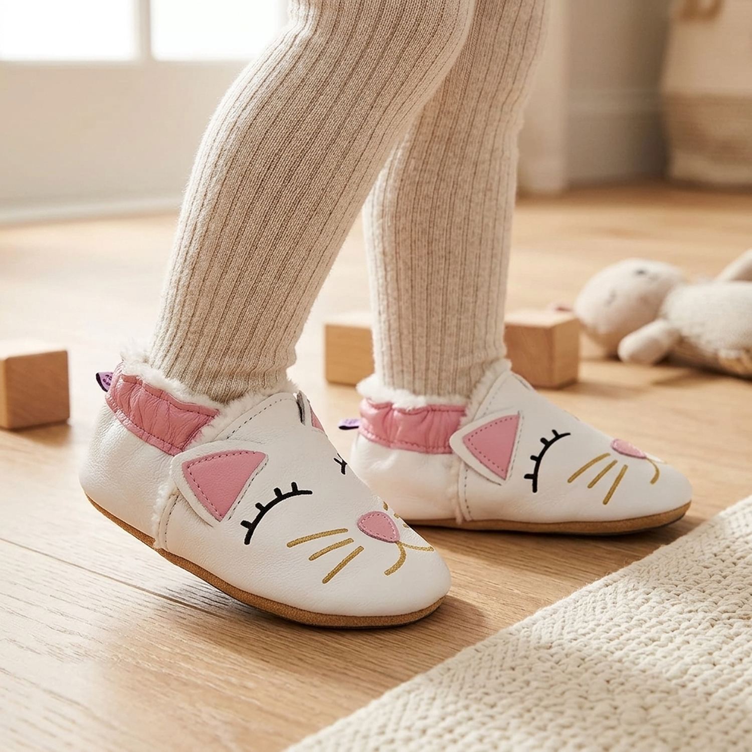 chaussons-bebe-cuir-souple-fourres-madame-chat-portee-bebe-2