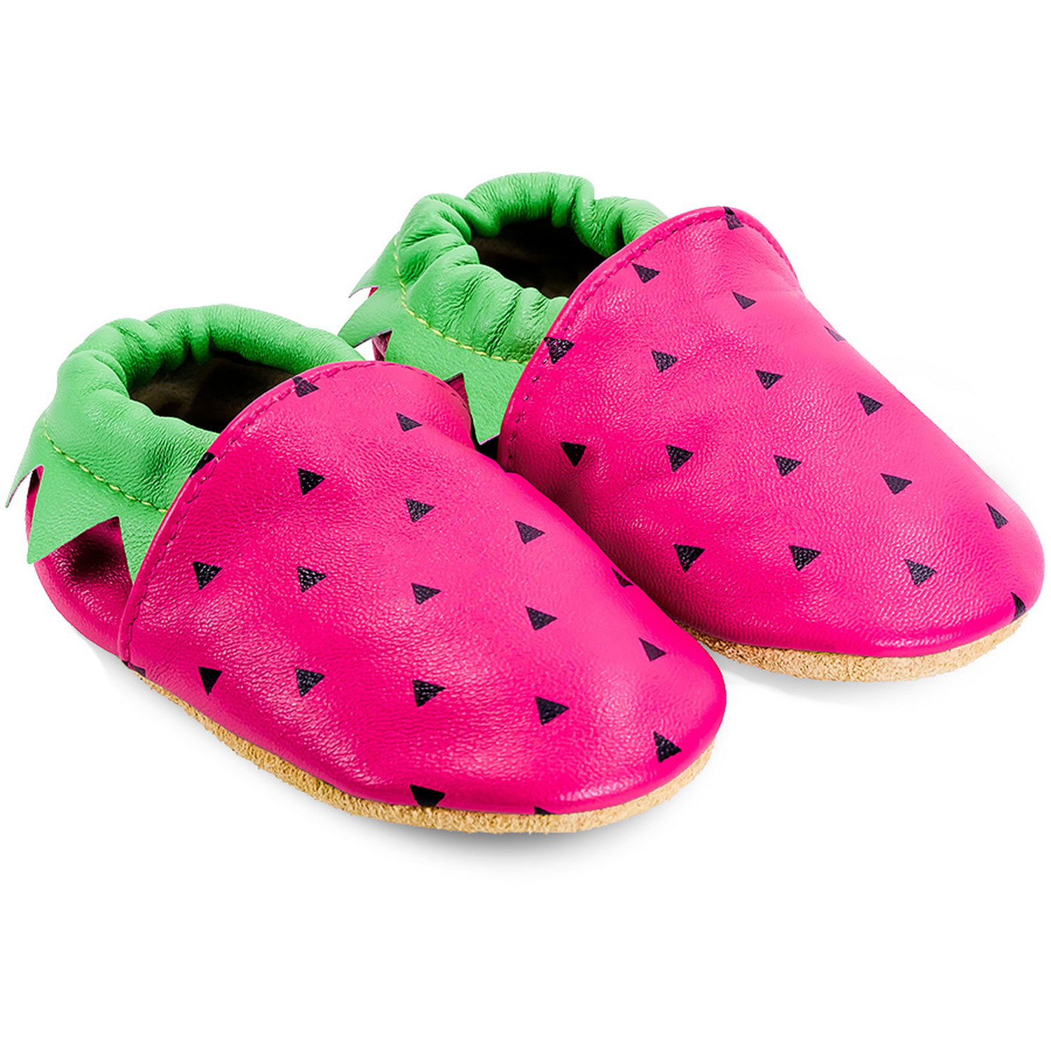 Chaussons bébé en cuir souple Amène ta Fraise !
