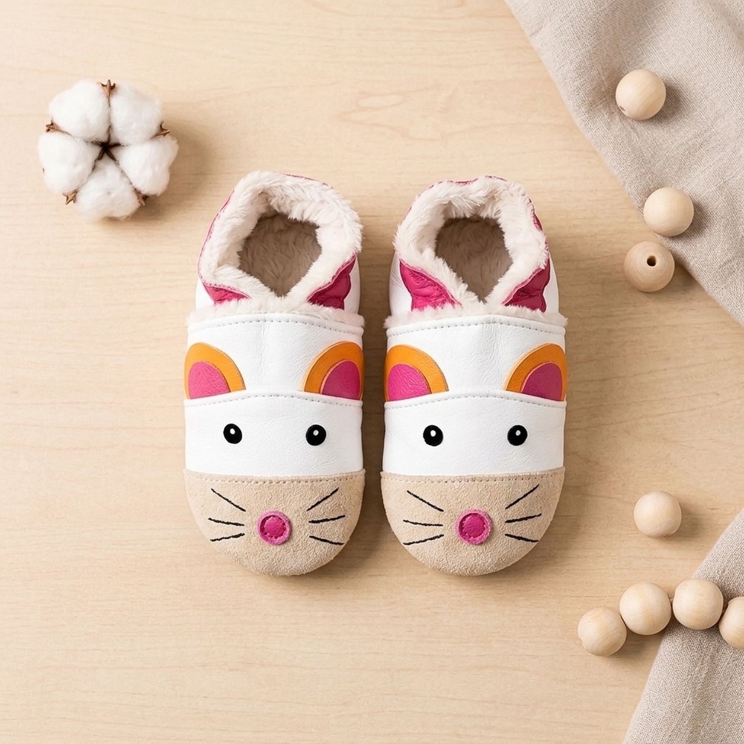 chaussons-bebe-cuir-souple-fourres-lili-la-souris-vue-dessus-new5-2