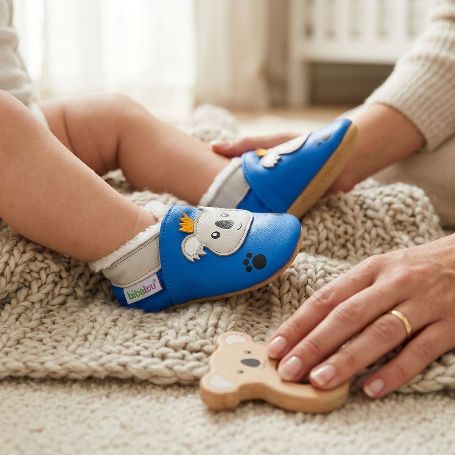 chaussons-bebe-cuir-souple-fourres-noa-le-koala-avec-adulte-5
