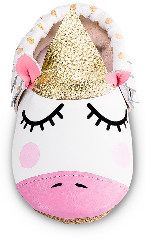 Chaussons pour enfant fourres a franges Princesse Licorne