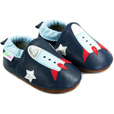 chaussons-bebe-cuir-souple-fusee-spatiale-fond-blanc-1