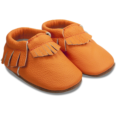 Mini Moccs en cuir souple Modèle Citrouille