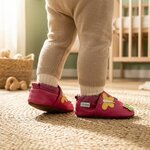 chaussons-bebe-cuir-souple-farandole-de-papillons-portee-bebe-4