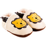 chaussons-bebe-cuir-souple-fourres-leon-le-lion-beige-fond-blanc-1