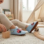 chaussons-bebe-cuir-souple-beau-comme-un-camion-bleu-ciel-portee-bebe-4