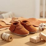 chaussons-bebe-cuir-souple-a-franges-nubuck-brun-mise-en-scene-atelier-4