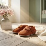 chaussons-bebe-cuir-souple-a-franges-nubuck-brun-mise-en-scene-fete-des-meres-6