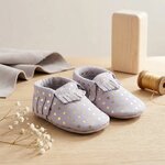 chaussons-bebe-cuir-souple-a-franges-pois-dores-vue-3-4-face-5
