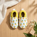 chaussons-bebe-cuir-souple-imprime-ananas-vue-dessus-2
