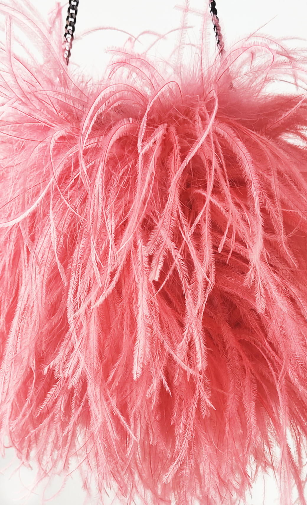 sac plume autruche rose indien