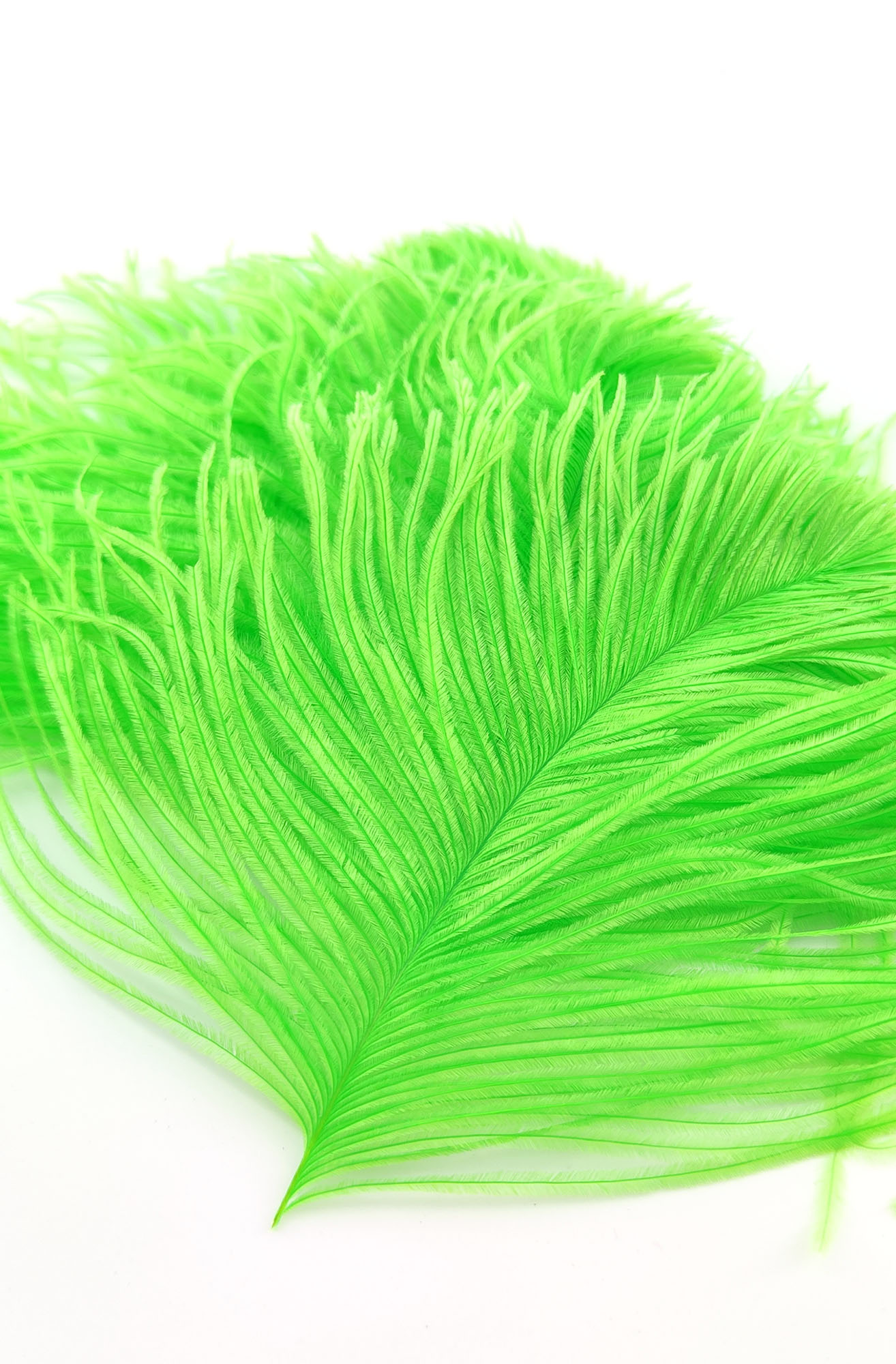 plume autruche mini vert fluo de qualite