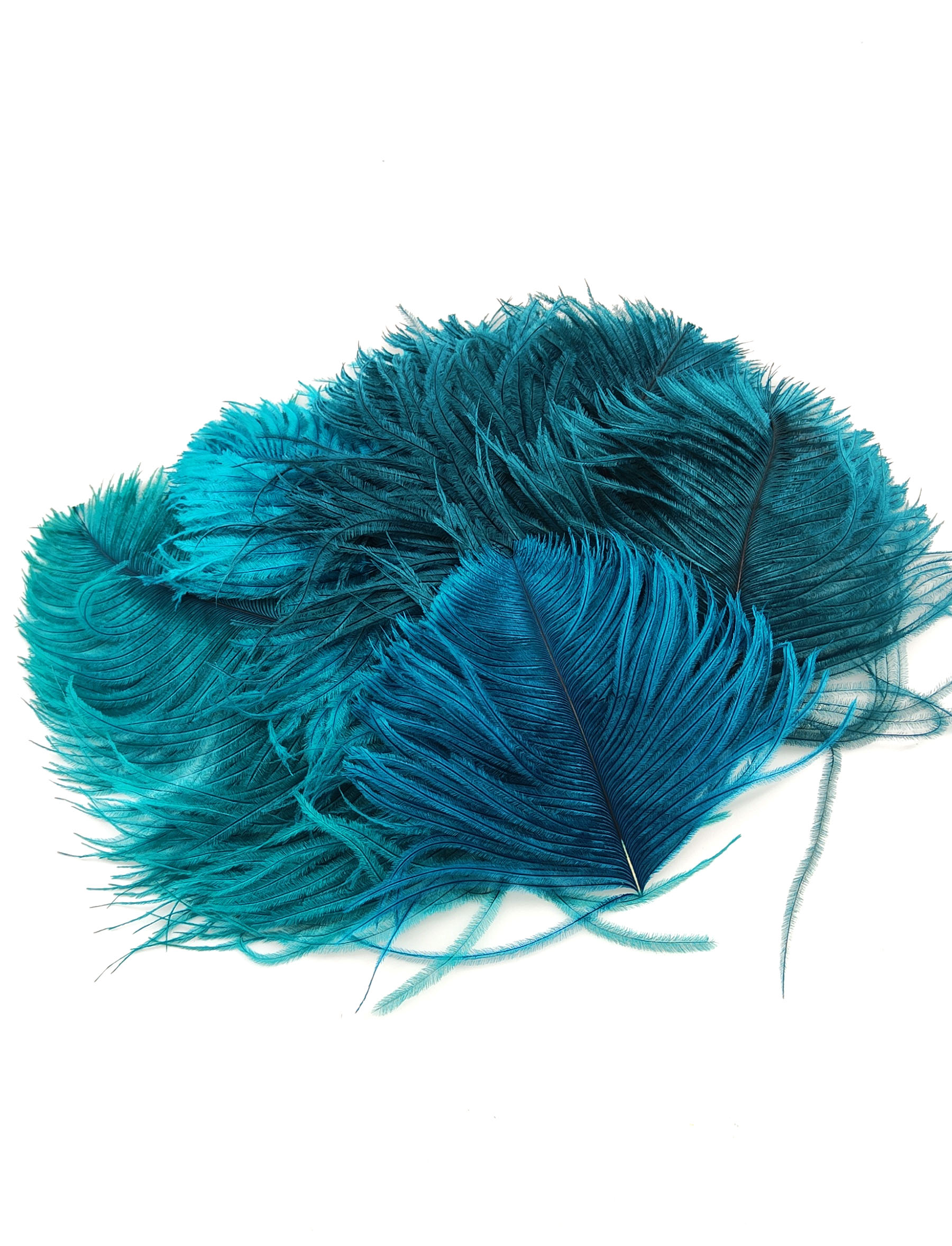 plume autruche mini bleu de qualite