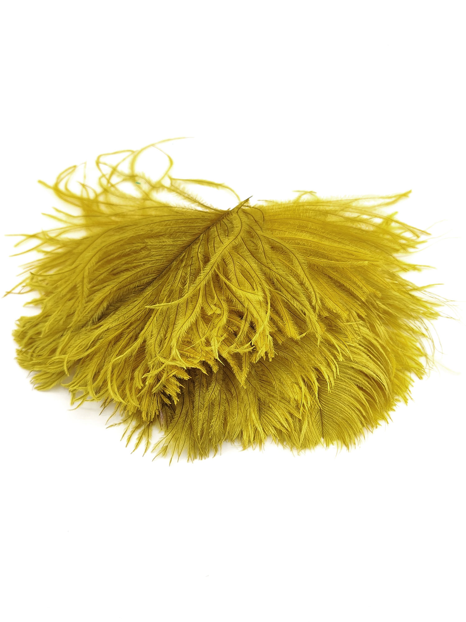 plume autruche mini moutarde de qualite
