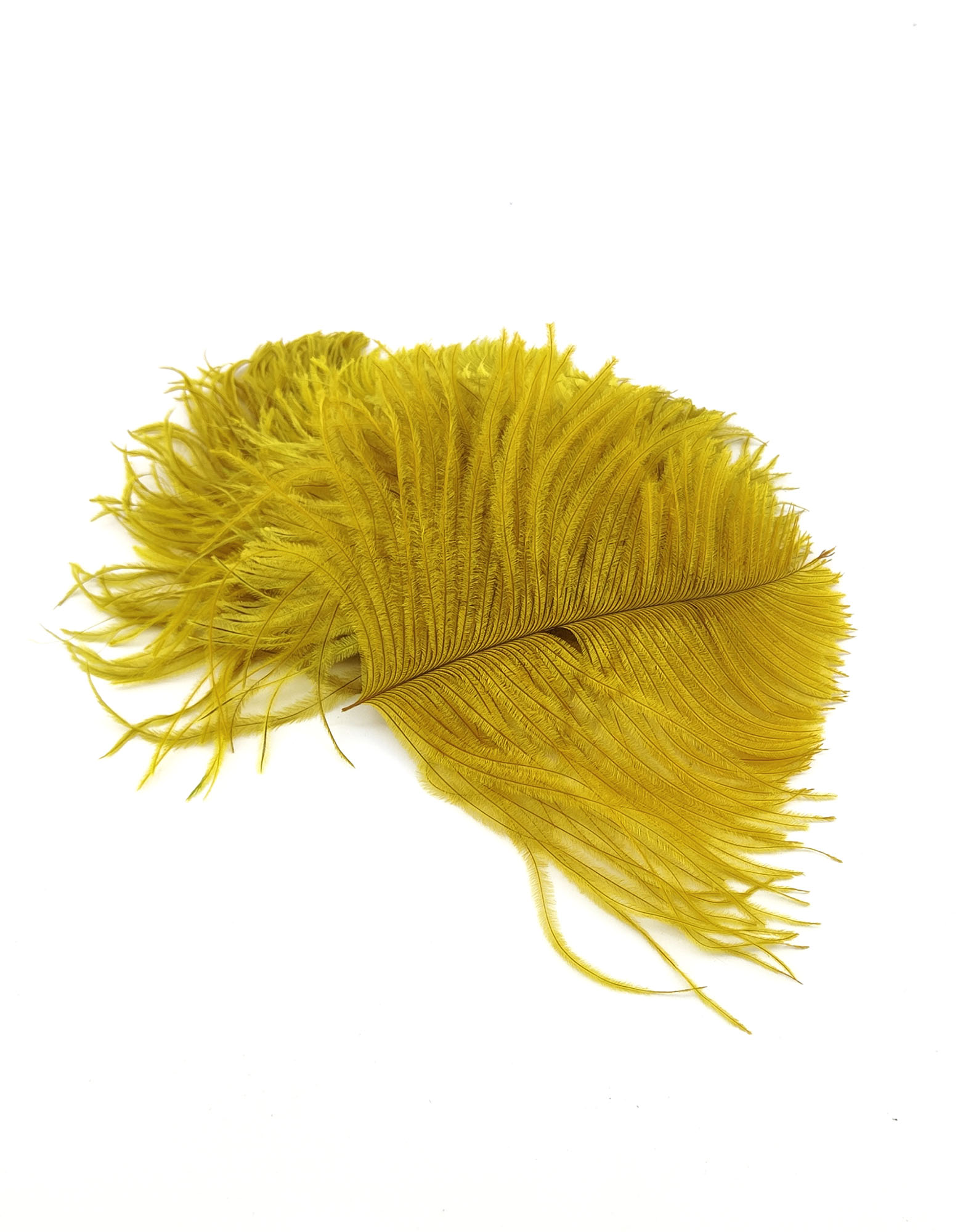 plume autruche mini moutarde
