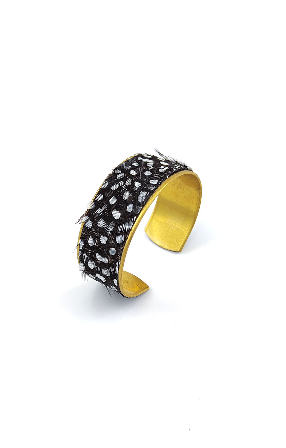 bracelet plume pintade