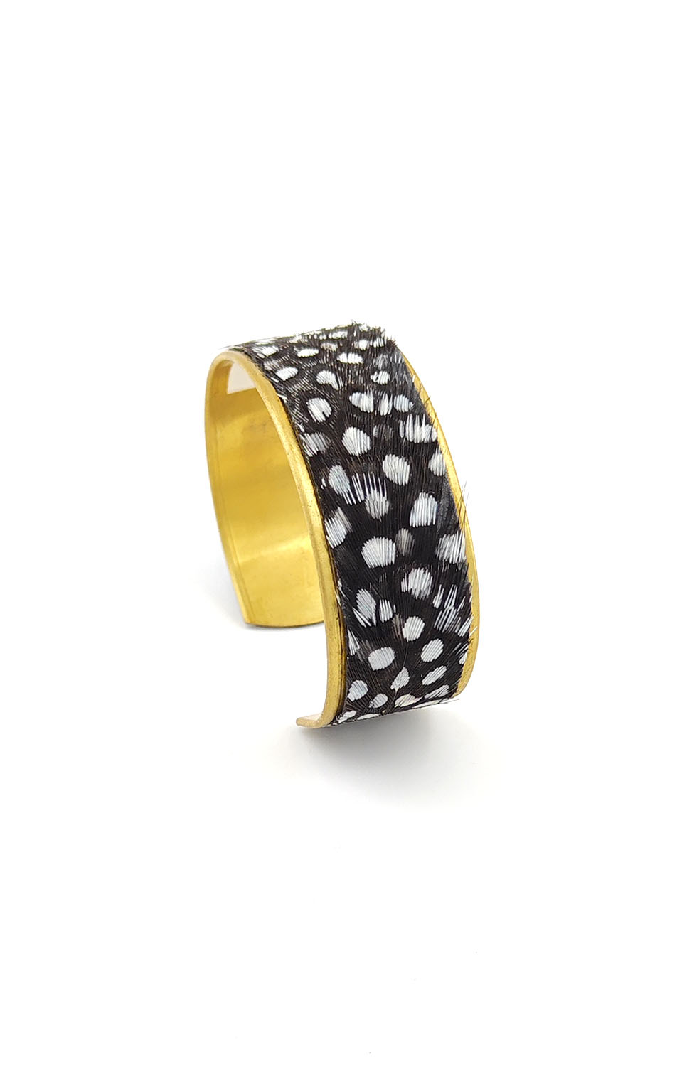 bracelet plume pintade naturel