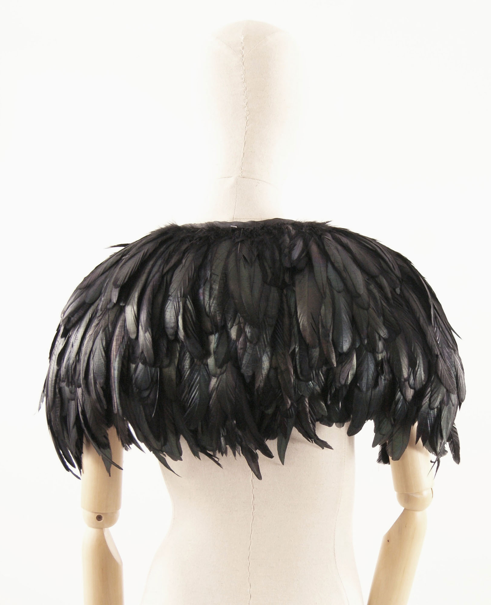 etole plume coq courte noir