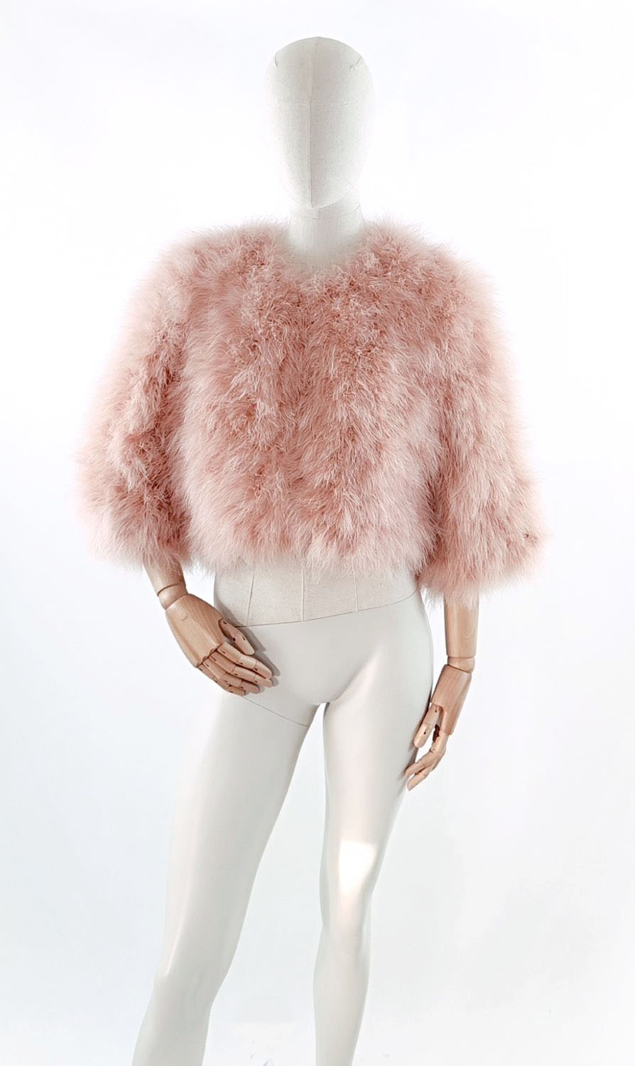 bolero plume rose poudre