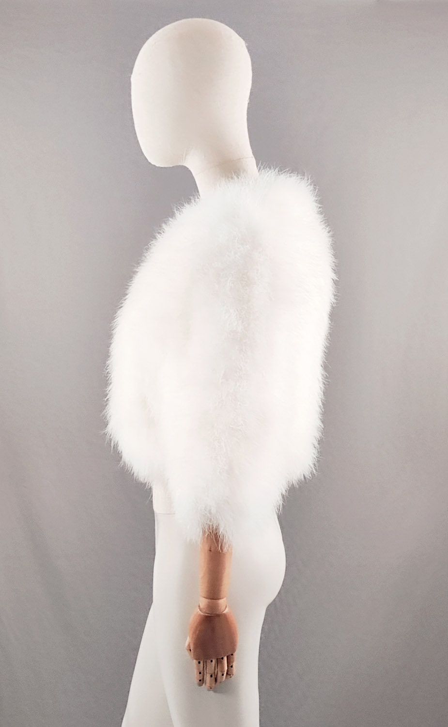 veste plume femme écru mariage