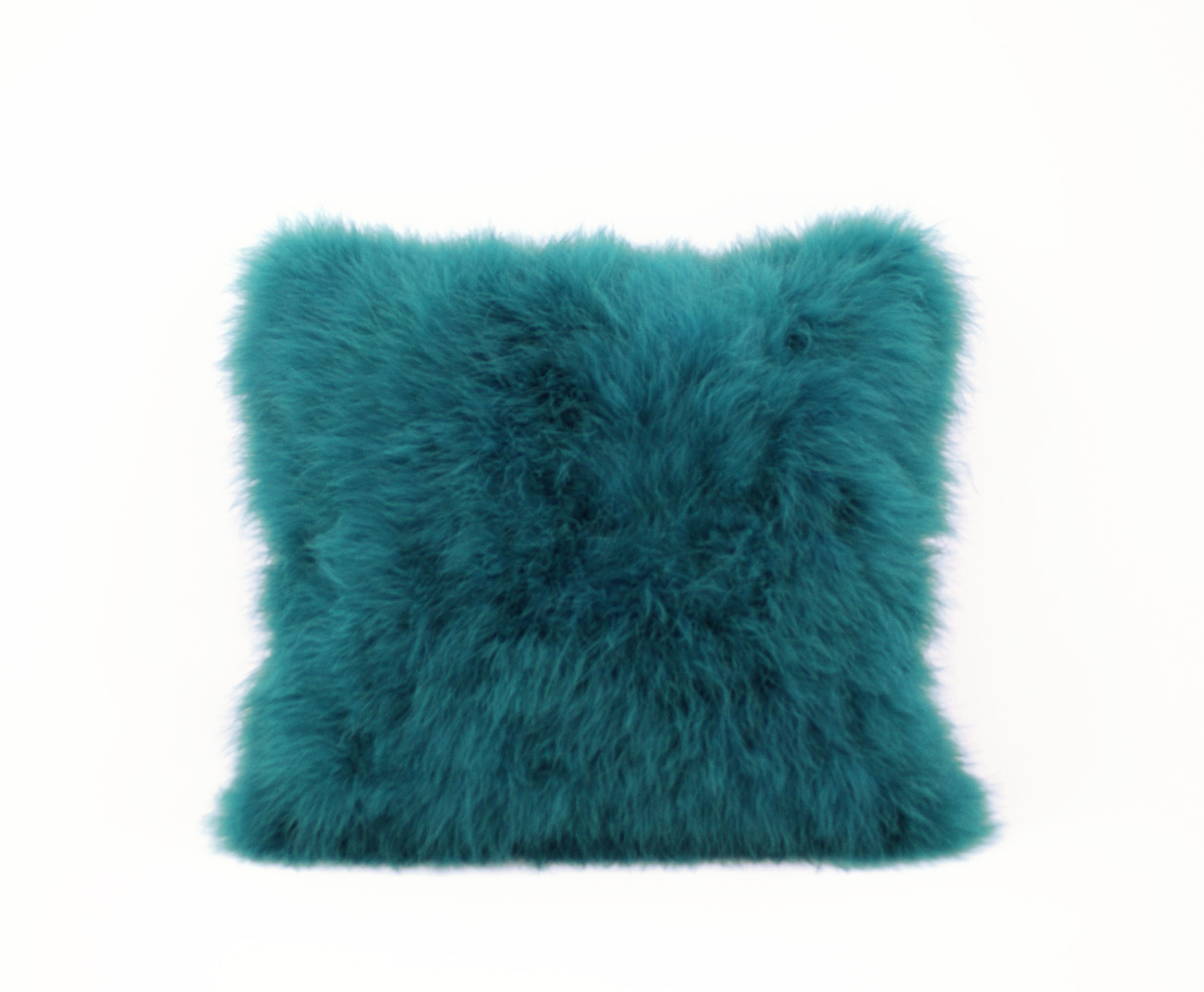 housse coussin plume de dinde marabout bleu petrole