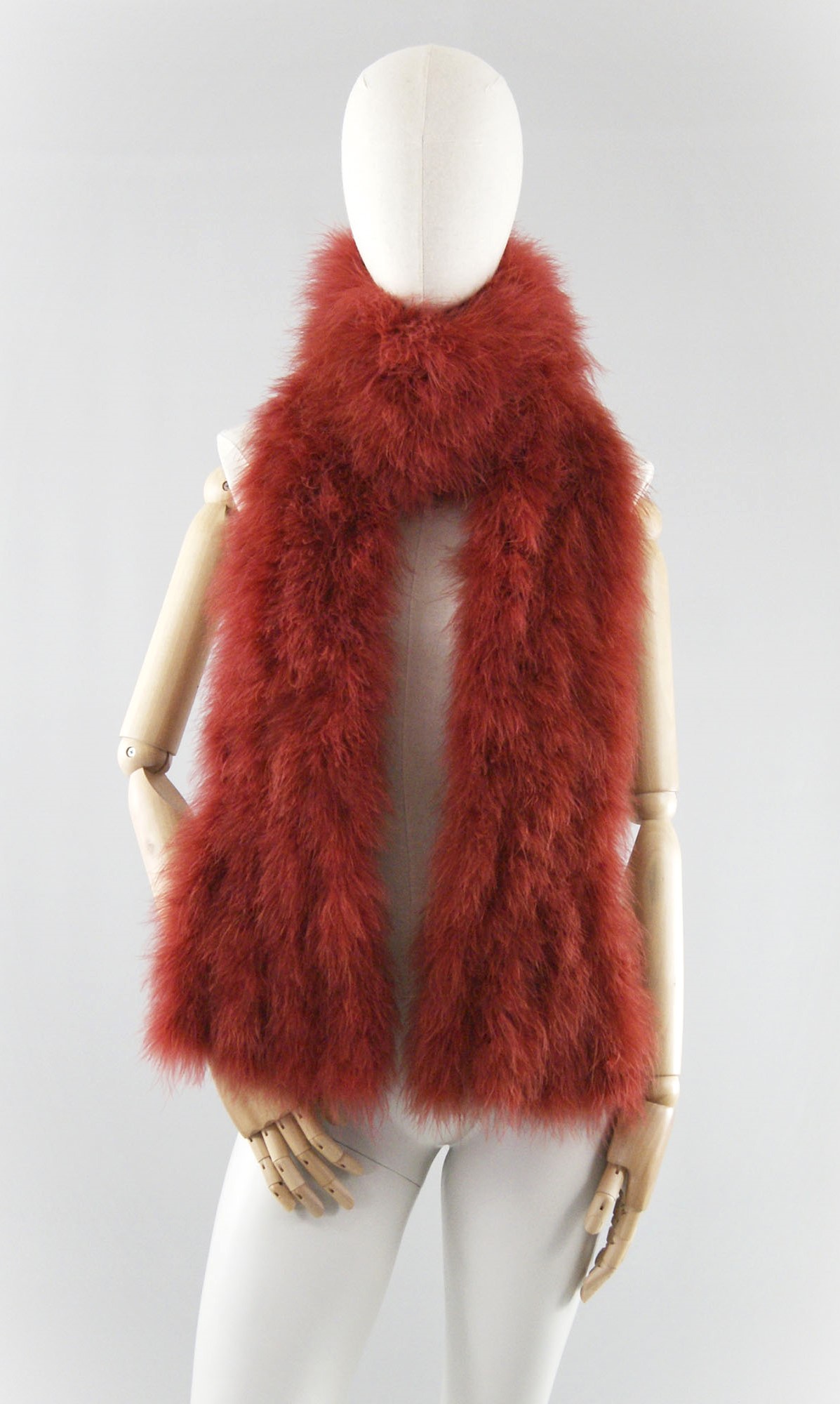 grande echarpe plume rouille de qualite