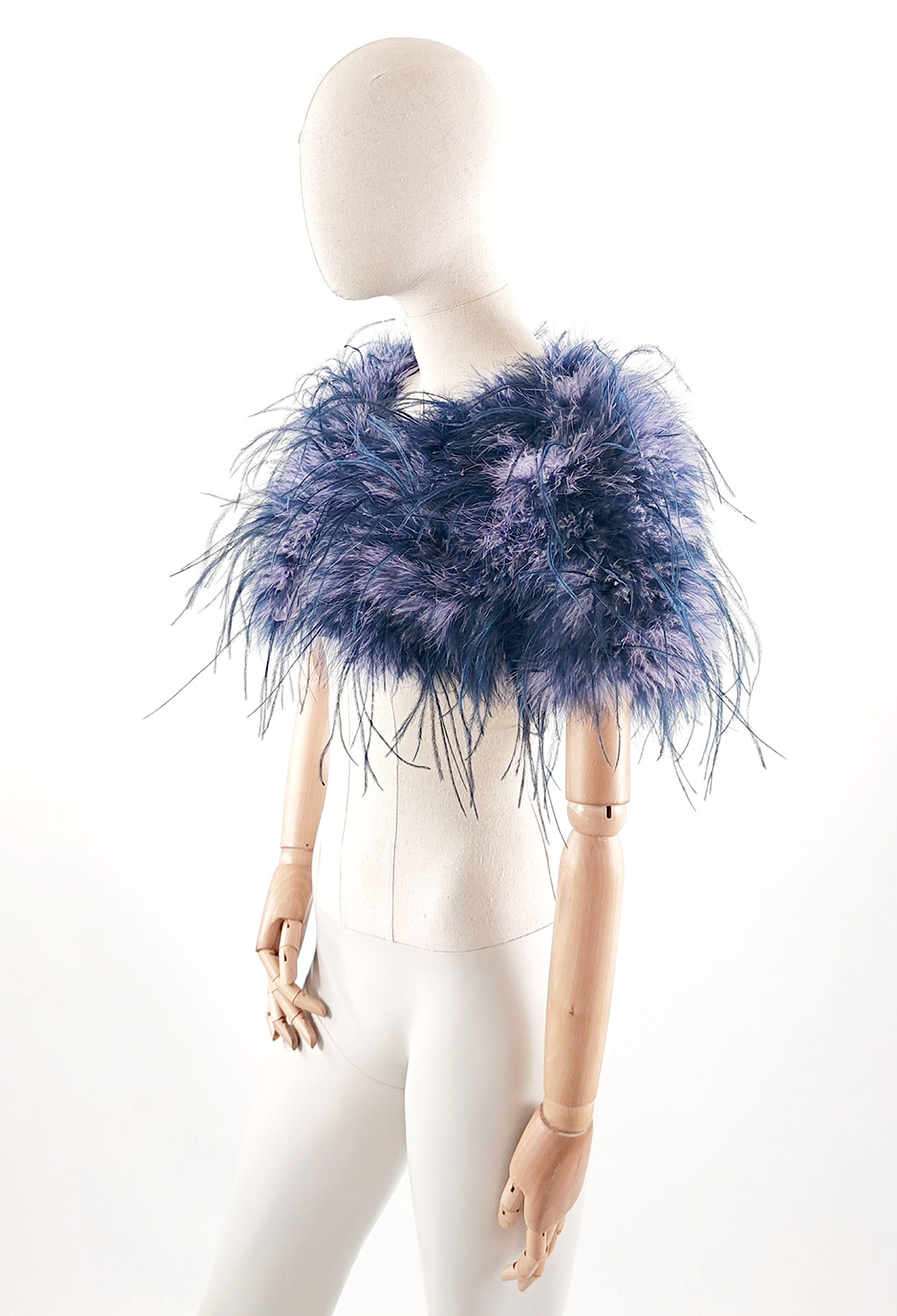 bolero plume autruche parme violet