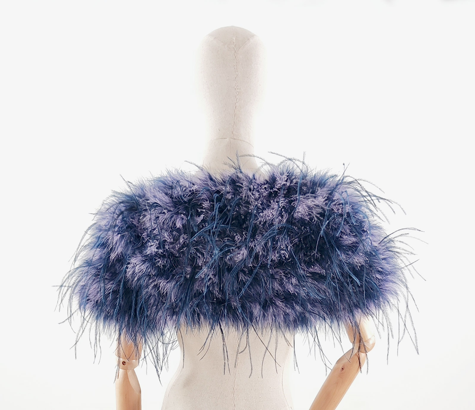 bolero plume court parme violet