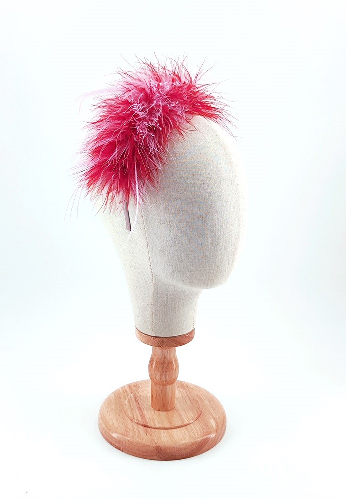 serre tete plume soyeuse bubble gum
