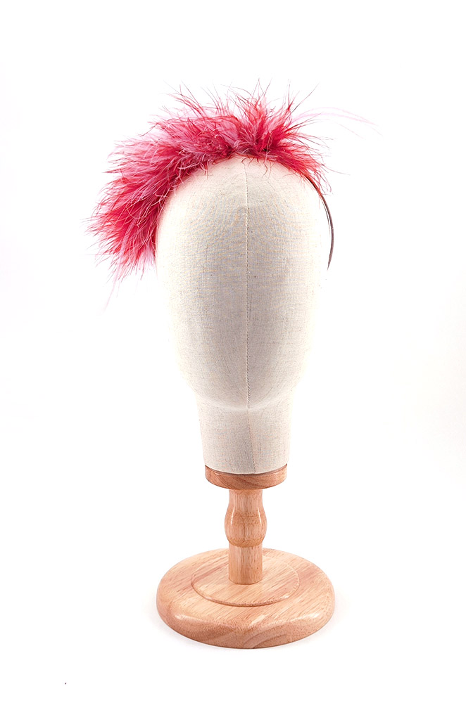 serre tete plume bubble gum