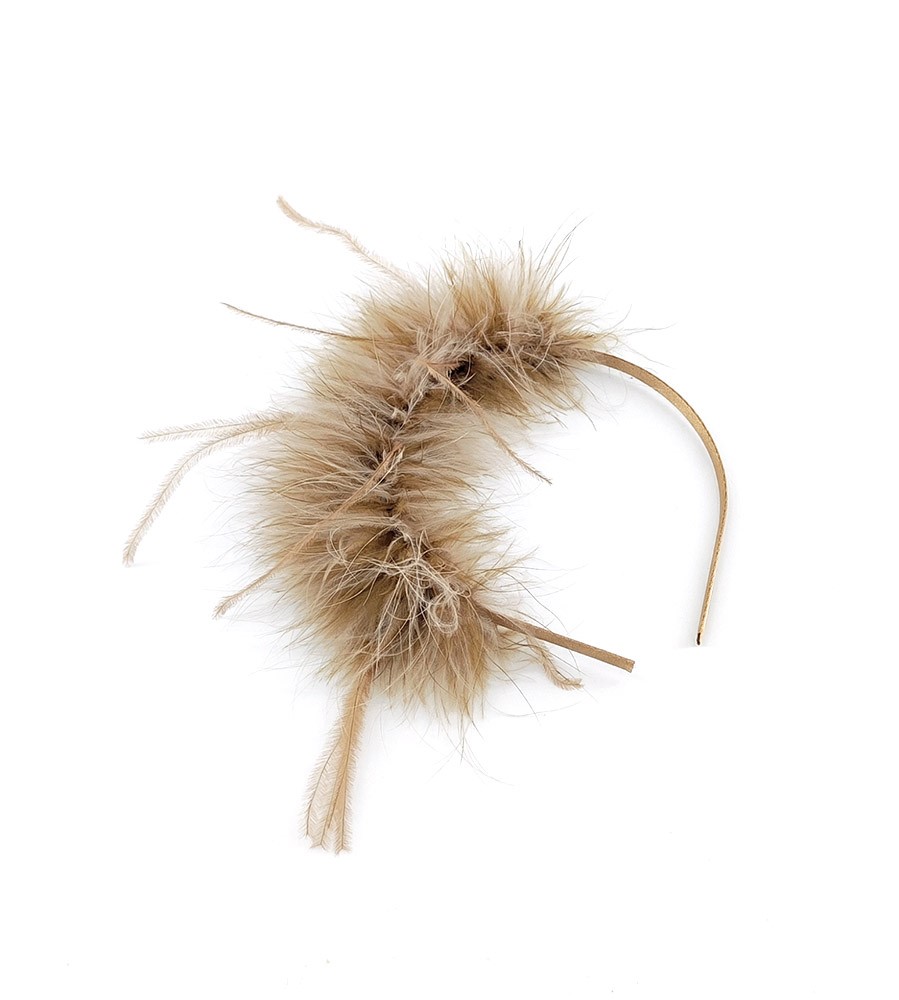 serre tete plume lin
