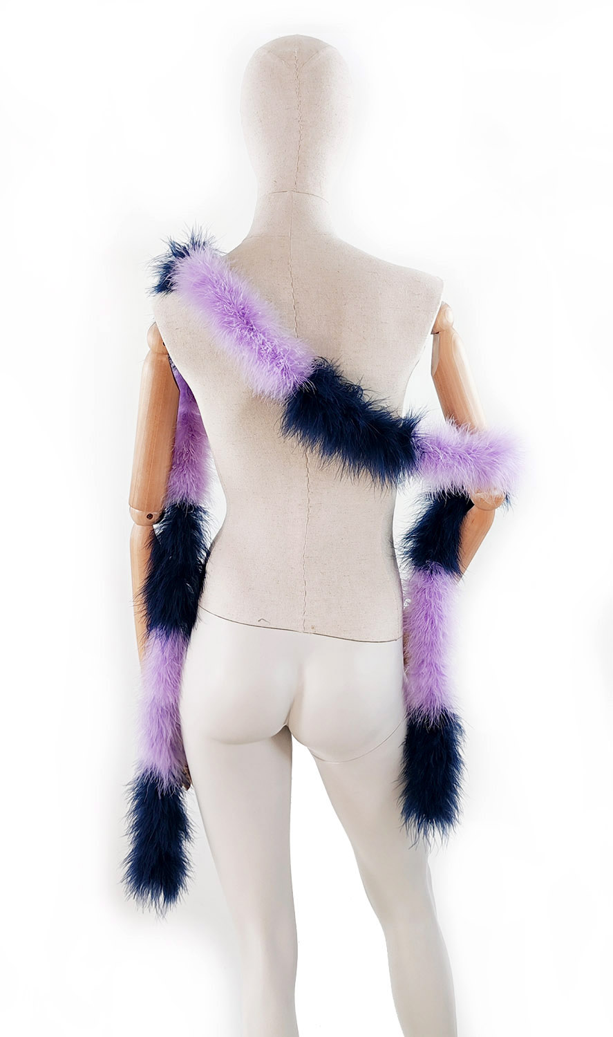 boa plume dinde tour de cou 2 couleur violet