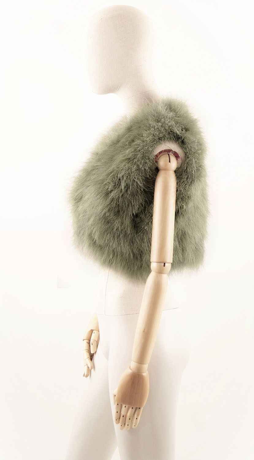 gilet plume pour femme élégant kaki