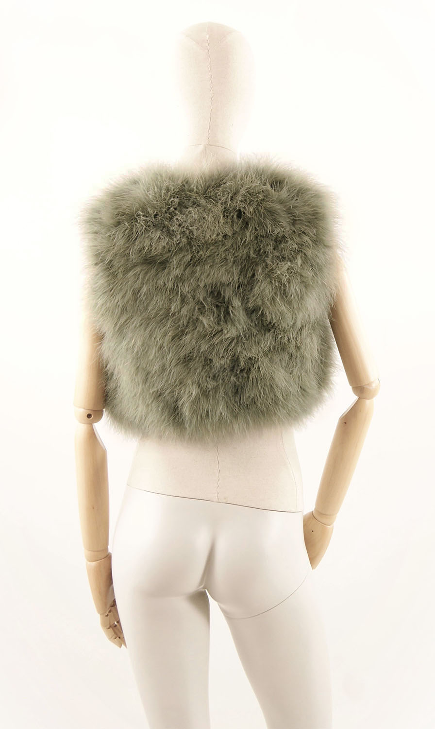 gilet plume pour femme vert kaki