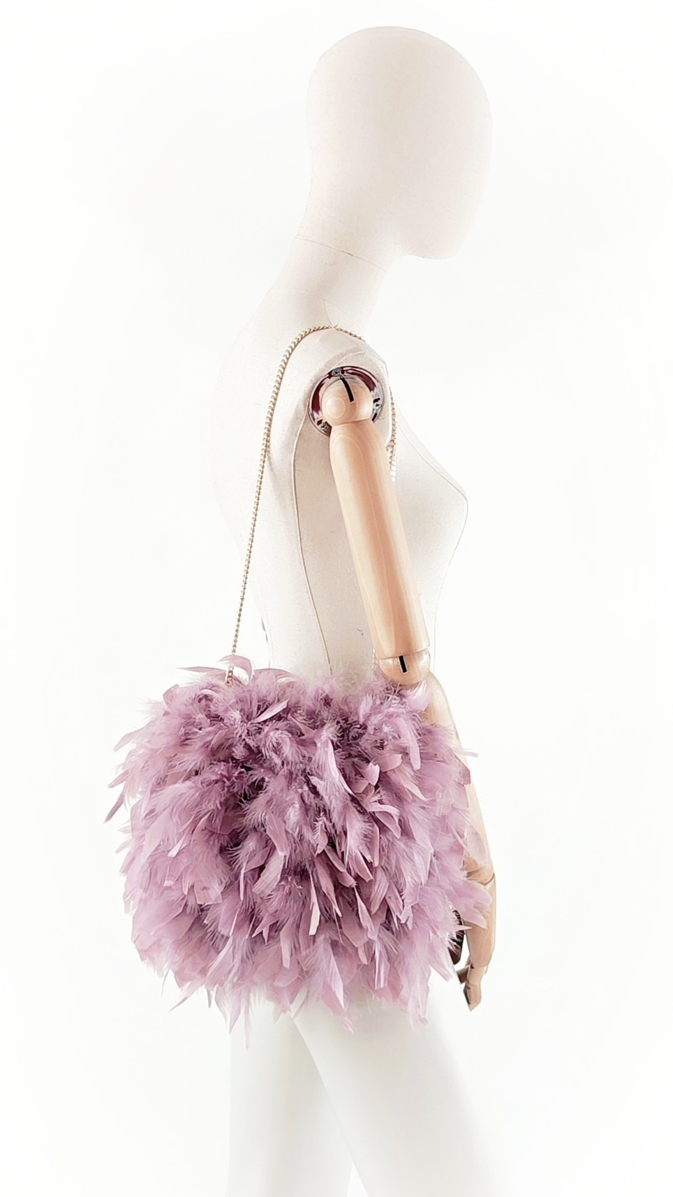 sac plume dinde pompon violine 1