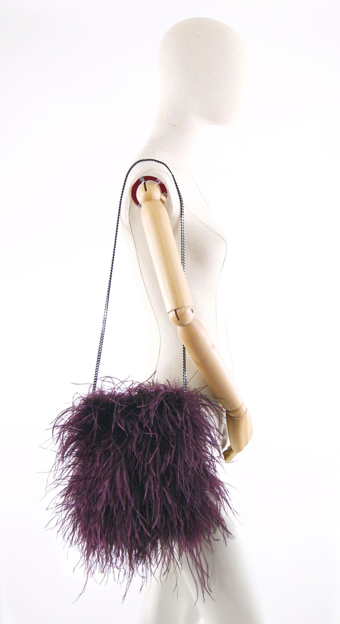 sac plume dautruche vaporeuse prune 203